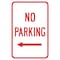 Signmission No Parking With Left Arrow, Heavy-Gauge Aluminum, 12" x 18", A-1218-24995 A-1218-24995 - alternate 1